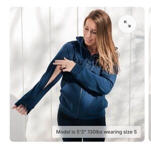 NWT BeWell IV Marine Blue Zip-Up Sweatshirt With Hood.